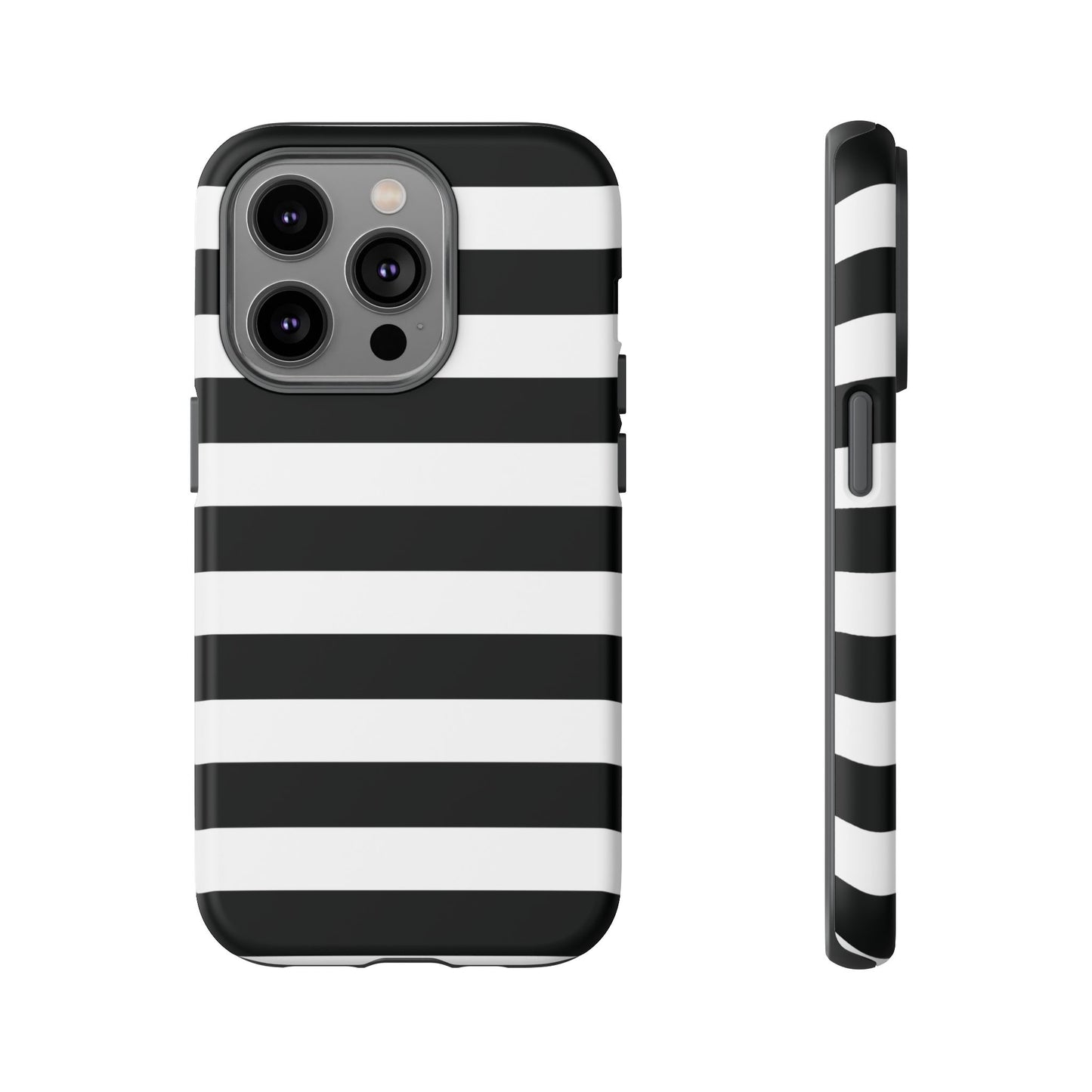 Black White Stripe  Phone Case for iPhone, Samsung S, Google Pixel Phones