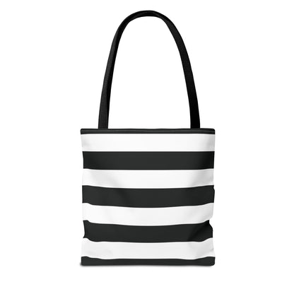 Black and White Shoulder Tote Bag, Stylish Grocery Bag, Chic Beach Tote, Fashionable