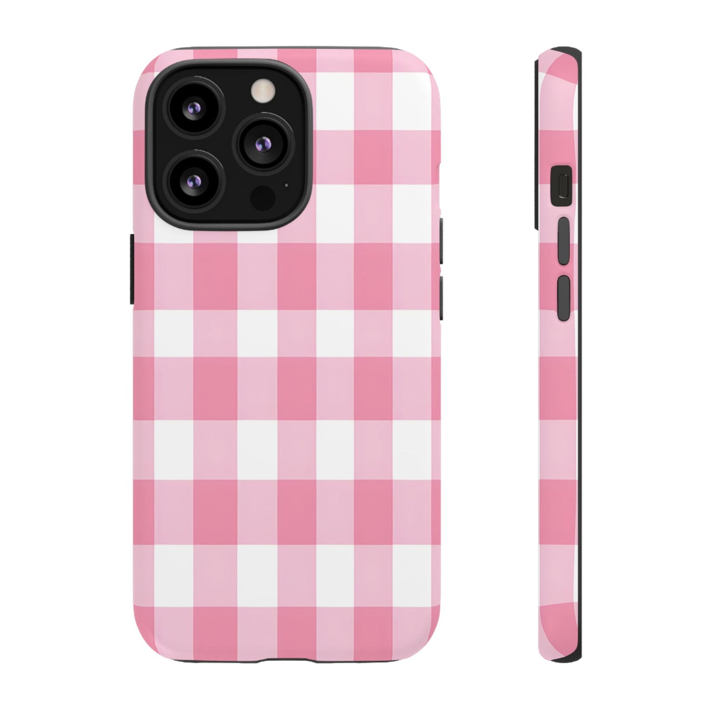 Pink Gingham Cute Phone Case Cover, for Fashion Lovers, Gift for Her, Stylish Tech Accessory, Perfect for Birthdays & Holidays