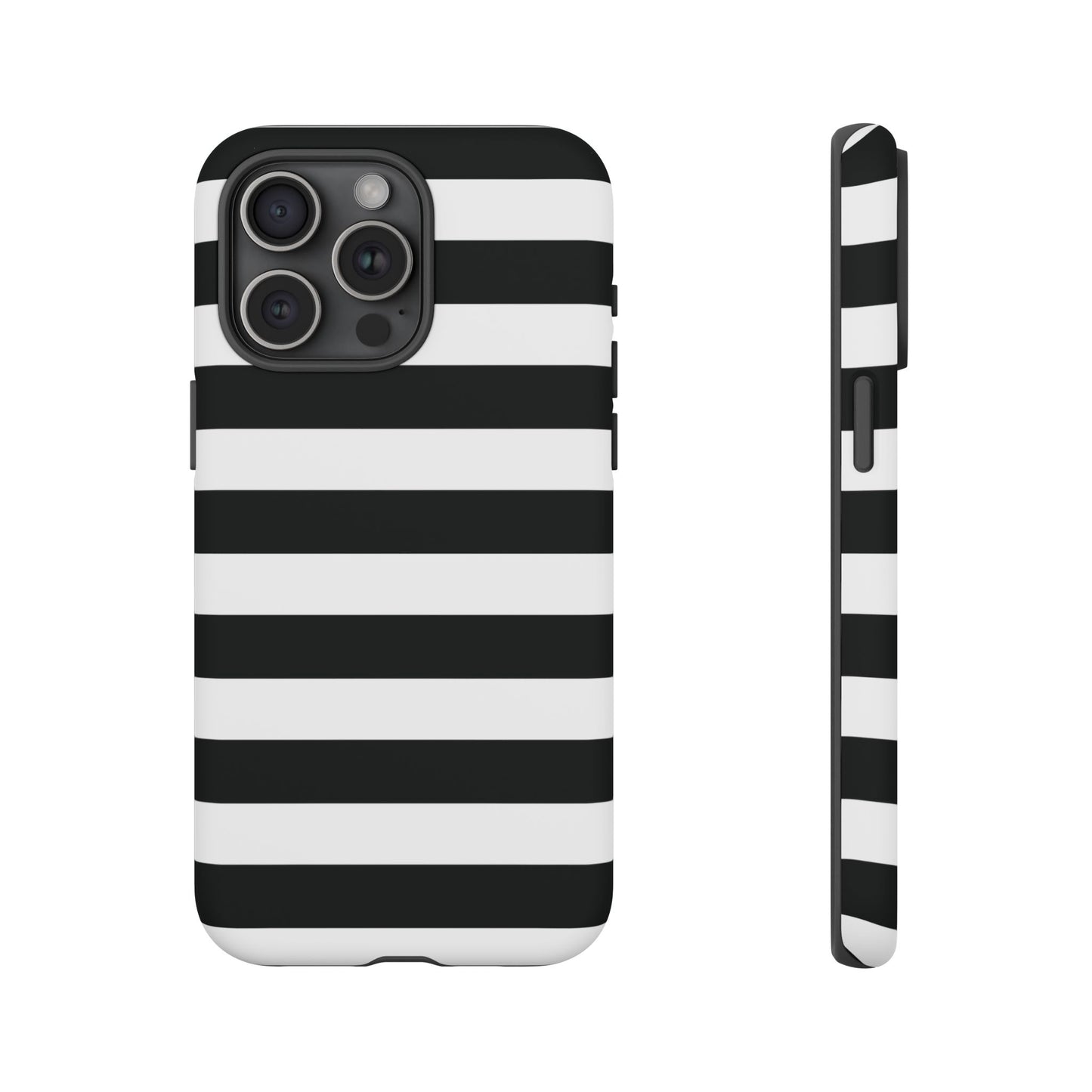 Black White Stripe  Phone Case for iPhone, Samsung S, Google Pixel Phones