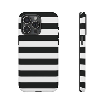 Black White Stripe  Phone Case for iPhone, Samsung S, Google Pixel Phones