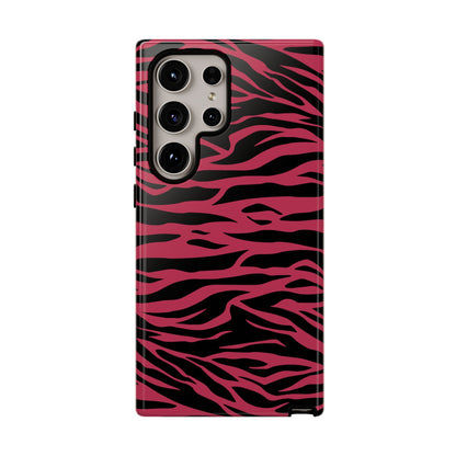 Magenta Wild Tiger Pattern Print Phone Case