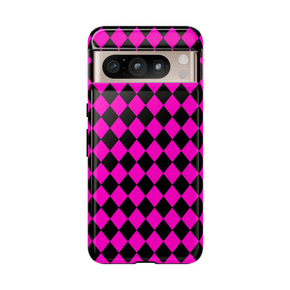 Pink Black Dimond Phone Case Cover iPhone | Google S24 | Samsung Pixel 7