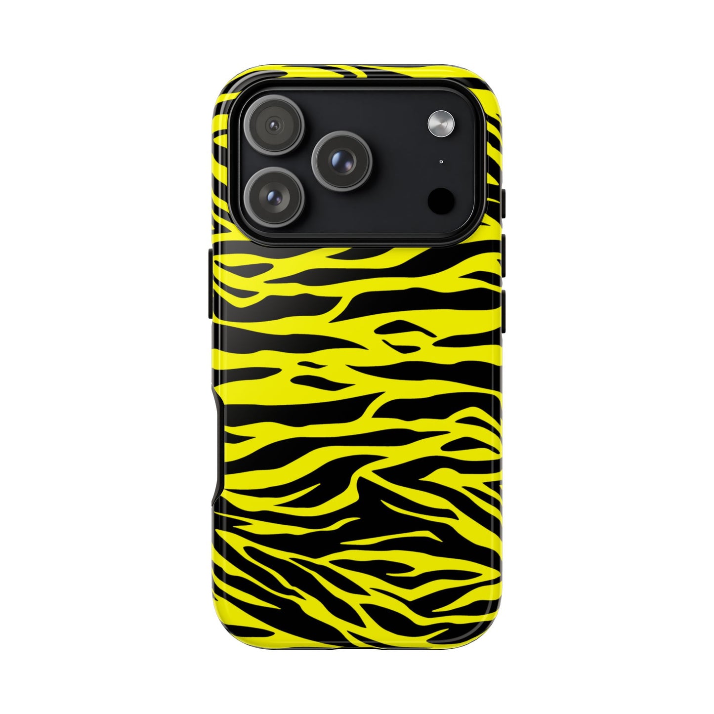 Yellow Wild Tiger Print Pattern Phone Case Cover