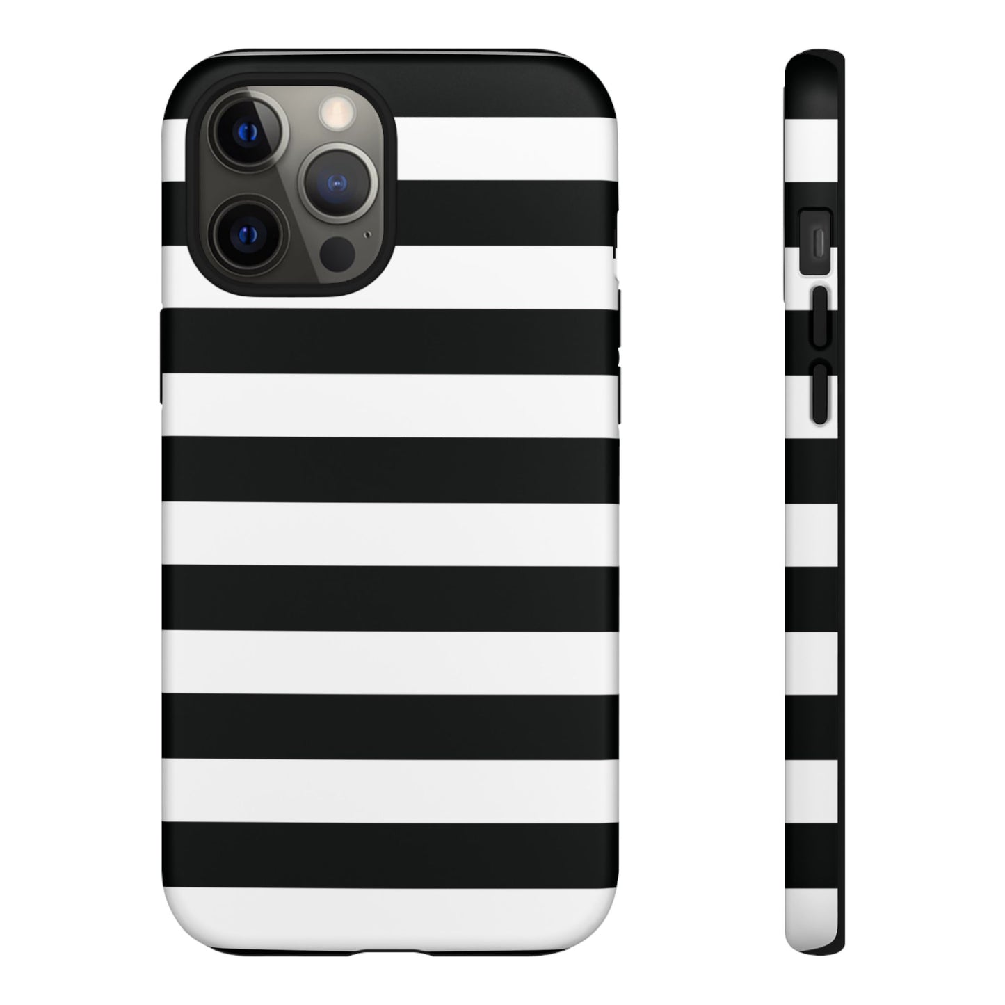 Black White Stripe  Phone Case for iPhone, Samsung S, Google Pixel Phones