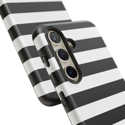 Black White Stripe  Phone Case for iPhone, Samsung S, Google Pixel Phones