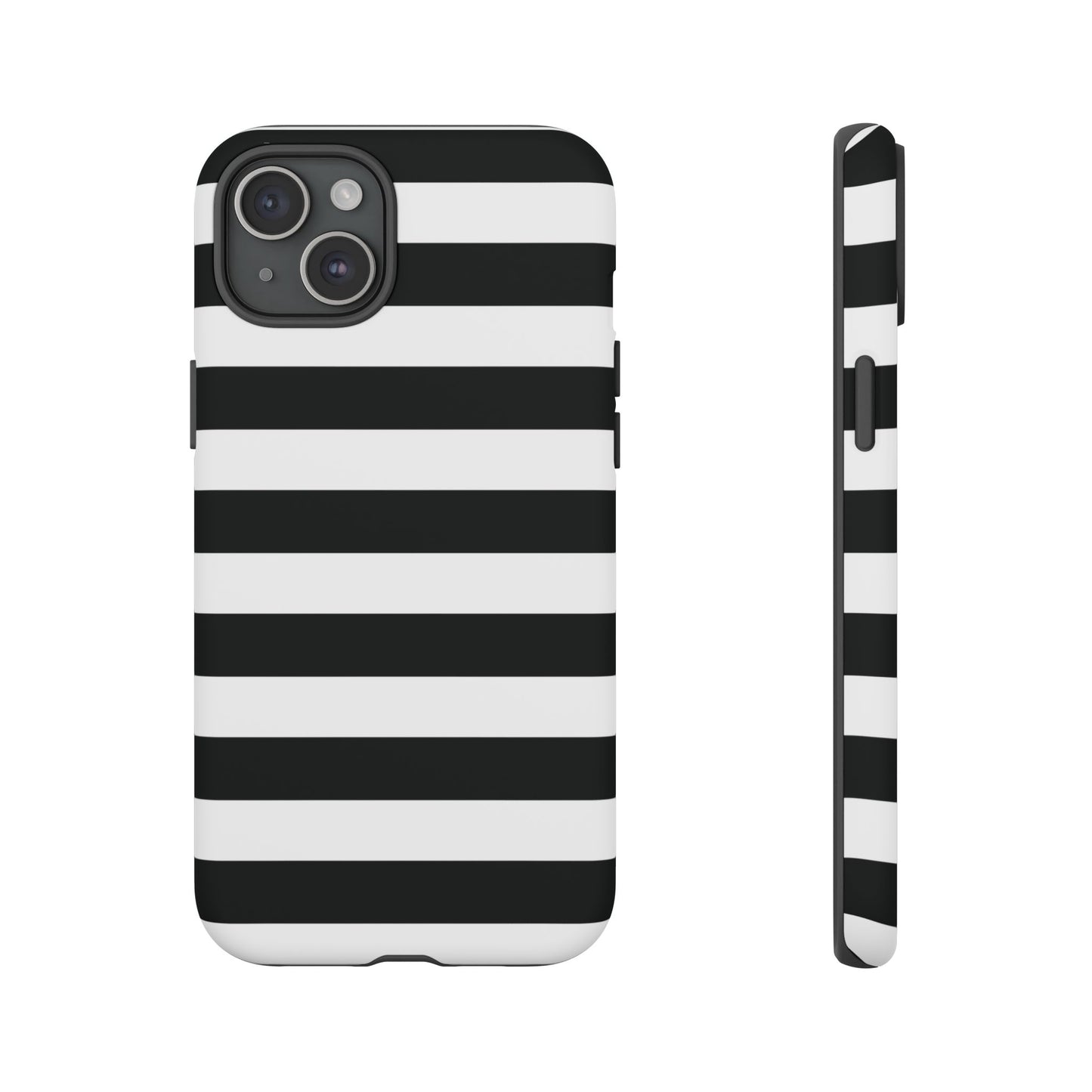 Black White Stripe  Phone Case for iPhone, Samsung S, Google Pixel Phones