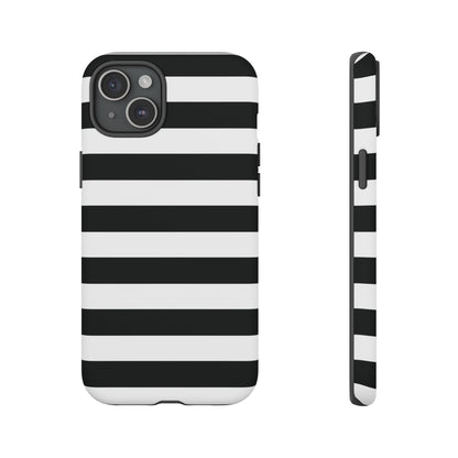 Black White Stripe  Phone Case for iPhone, Samsung S, Google Pixel Phones