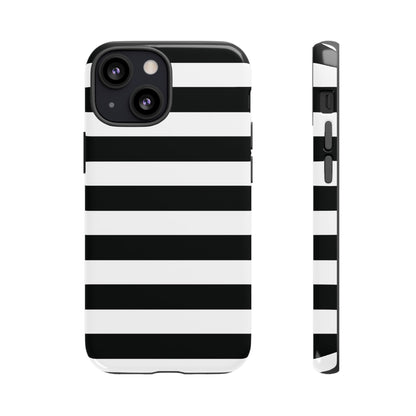 Black White Stripe  Phone Case for iPhone, Samsung S, Google Pixel Phones