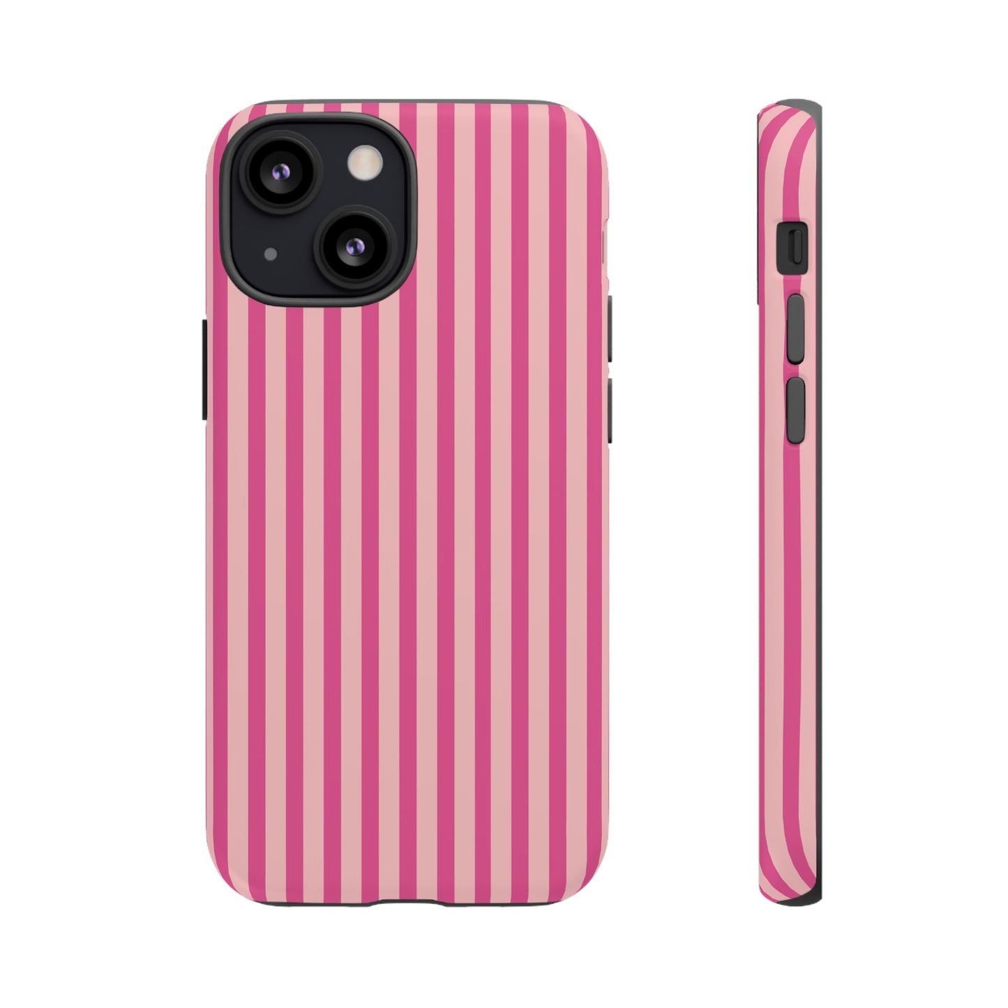 Pink Stripe Everyday Phone Case Cover, Protective Smartphone Cover, Trendy Accessories