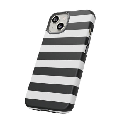 Black White Stripe  Phone Case for iPhone, Samsung S, Google Pixel Phones