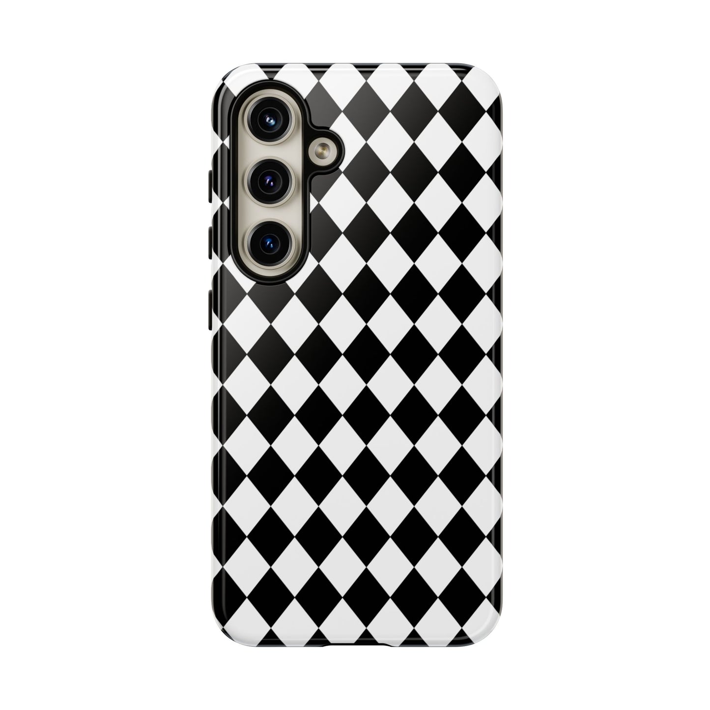 White and Black Dimond Tough phone Case Cover | iPhone | Google | Samsung