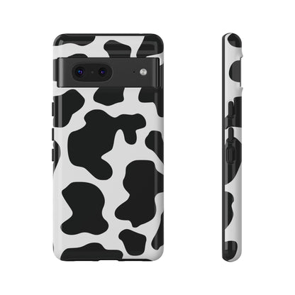 Black Cow Print Phone Case Cover for  iPhone, Samsung, Google Phones