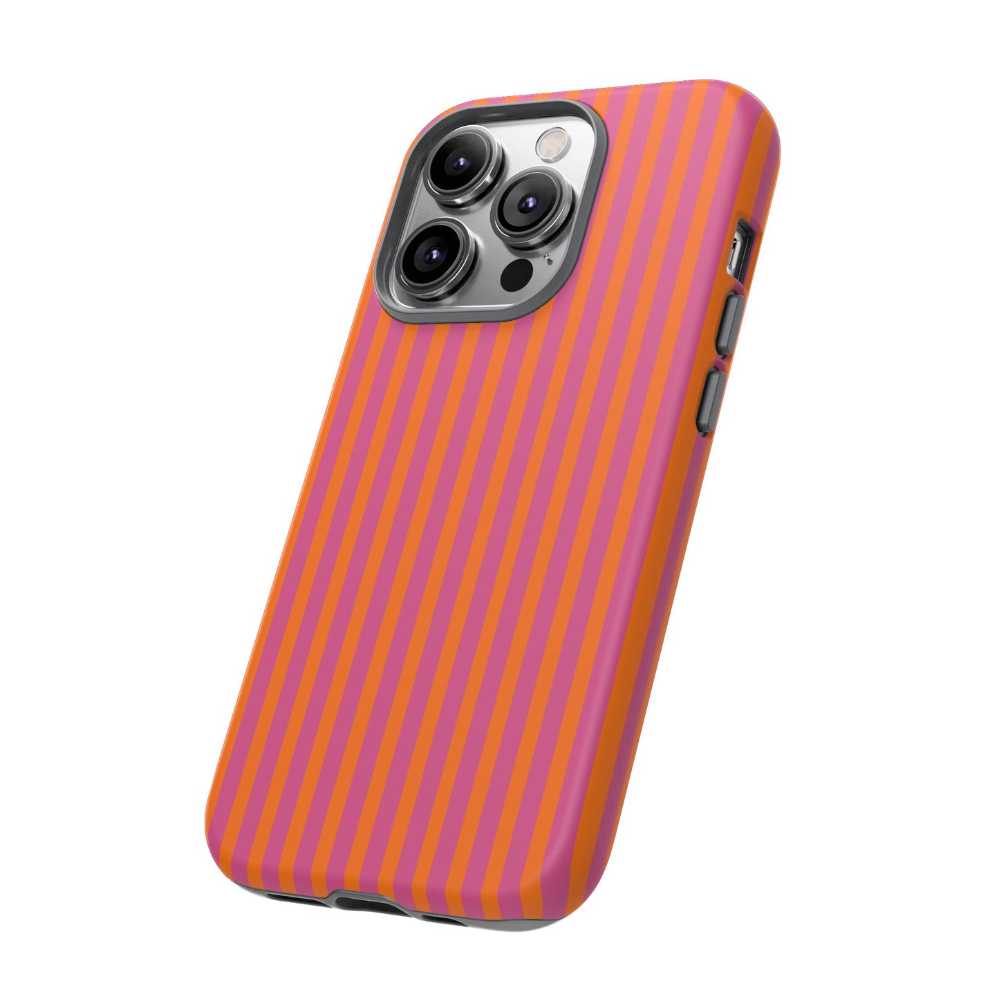 Orange Pink Striped Tough Phone Cases