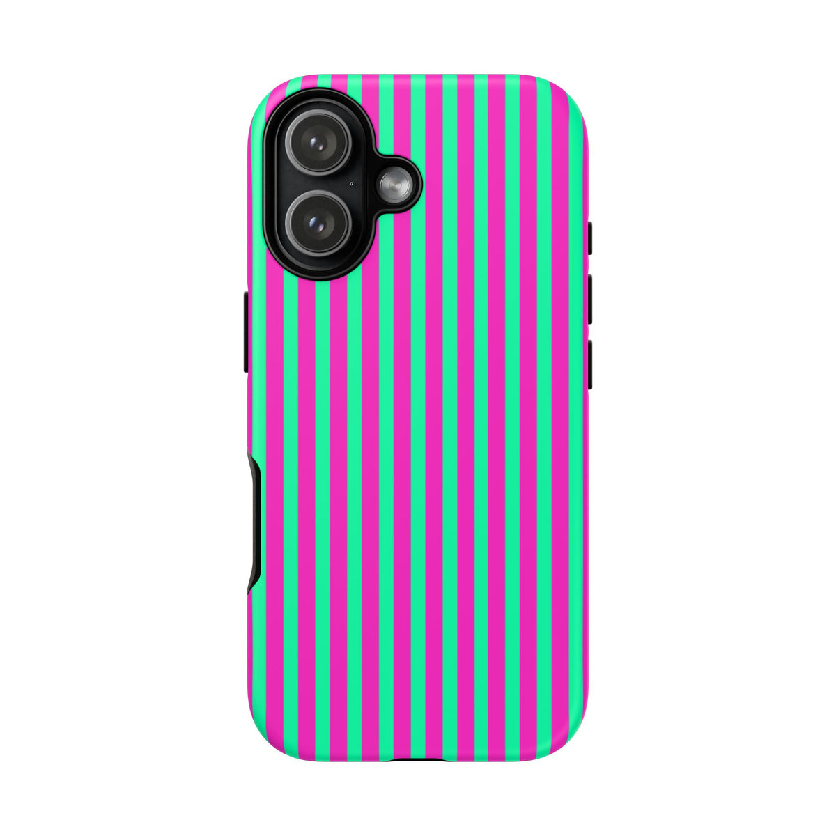 Green Pink Striped Phone Case Cover
