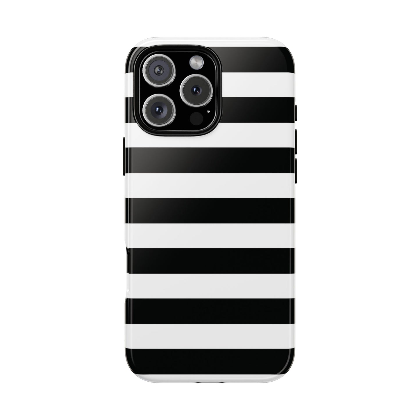 Black White Stripe  Phone Case for iPhone, Samsung S, Google Pixel Phones