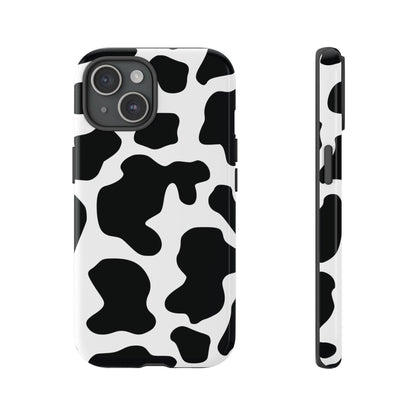 Black Cow Print Phone Case Cover for  iPhone, Samsung, Google Phones