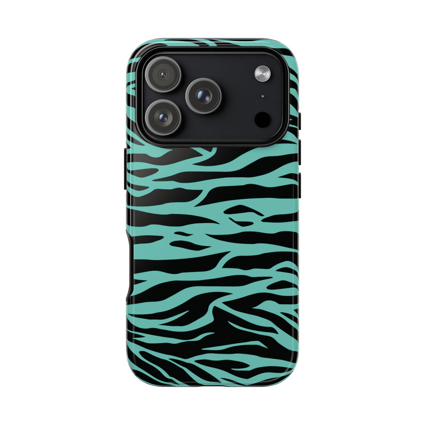 Cute Green Wild Tiger Print Pattern Phone Case for iPhone Galaxy S models and google pixel phones
