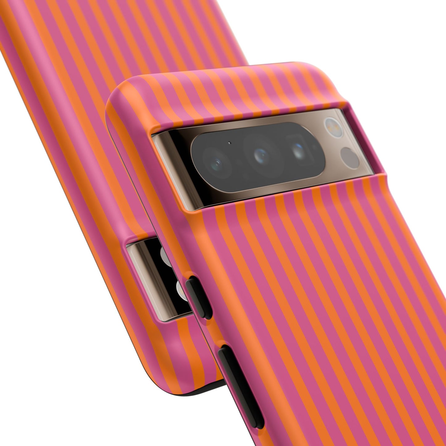 Orange Pink Striped Tough Phone Cases