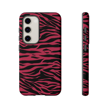 Magenta Wild Tiger Pattern Print Phone Case