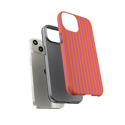 Orange Pink Striped Tough Phone Cases