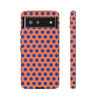 Orange Blue Polkadot Phone Case Cover