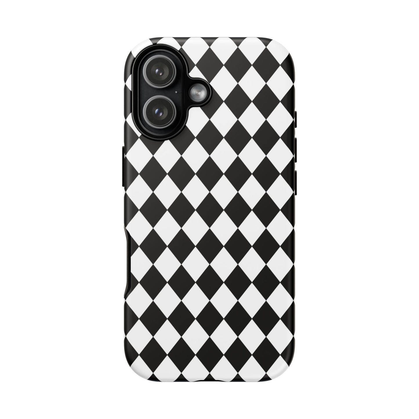 White and Black Dimond Tough phone Case Cover | iPhone | Google | Samsung