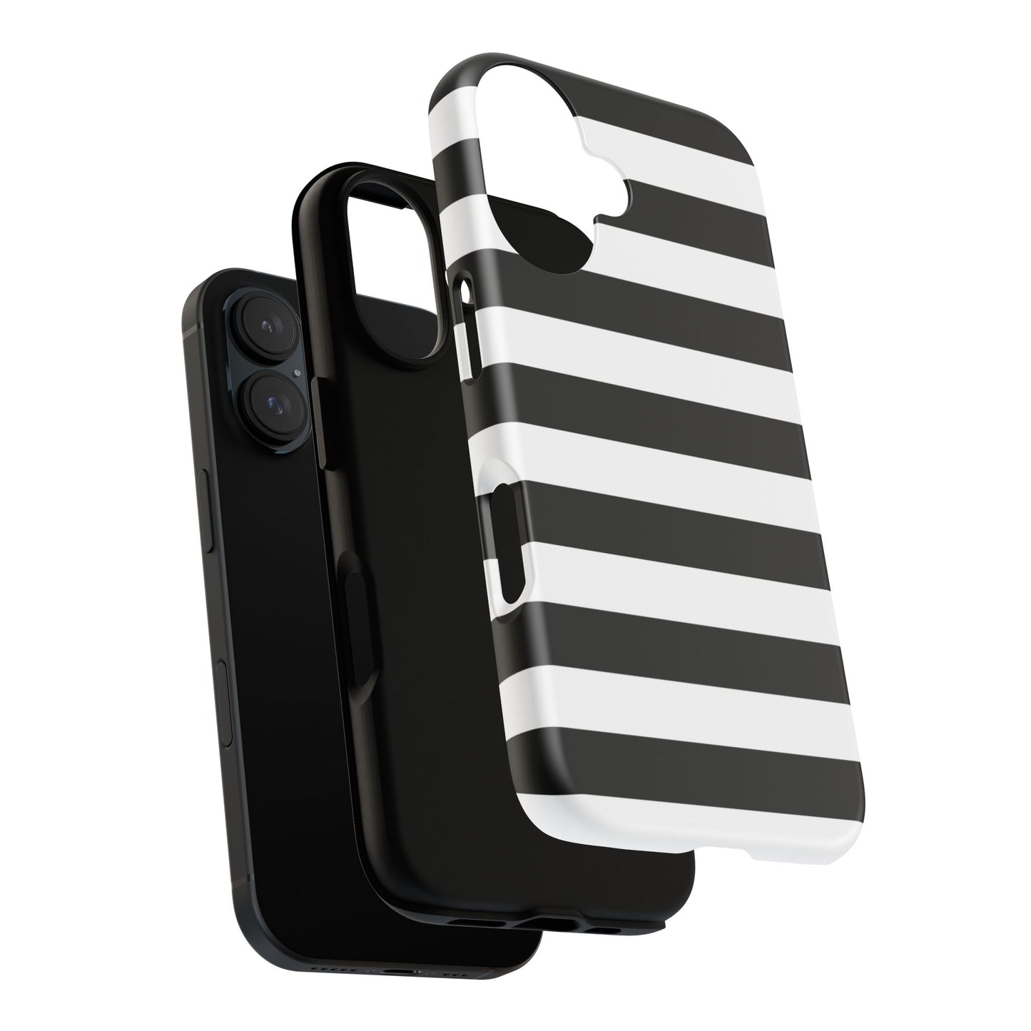Black White Stripe  Phone Case for iPhone, Samsung S, Google Pixel Phones