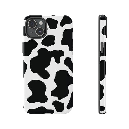 Black Cow Print Phone Case Cover for  iPhone, Samsung, Google Phones