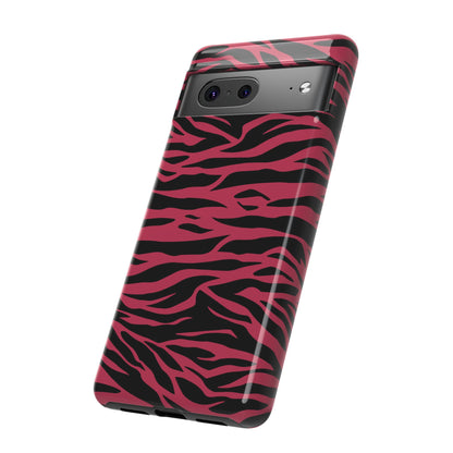 Magenta Wild Tiger Pattern Print Phone Case
