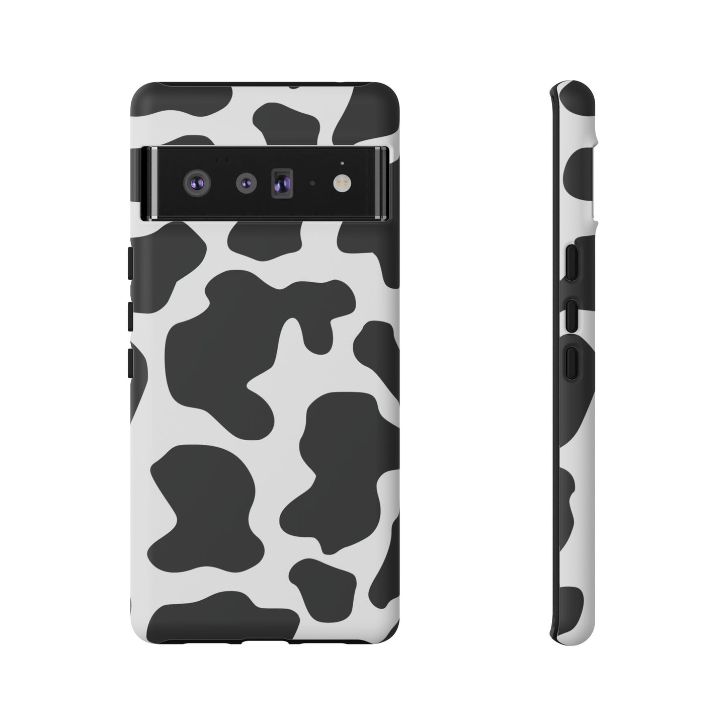 Black Cow Print Phone Case Cover for  iPhone, Samsung, Google Phones