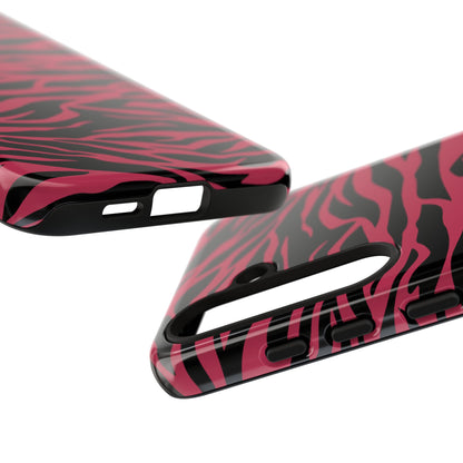 Magenta Wild Tiger Pattern Print Phone Case