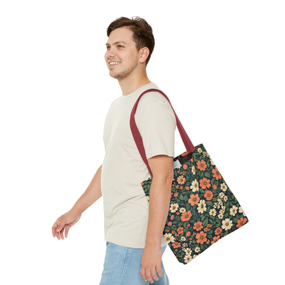 Tote Bag Floral Design Shopping Carry Travel Bag