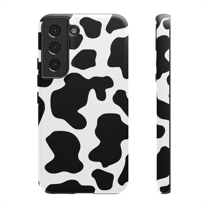 Black Cow Print Phone Case Cover for  iPhone, Samsung, Google Phones