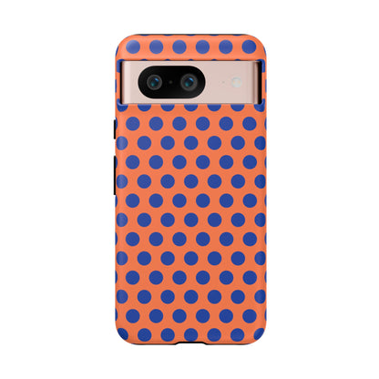 Orange Blue Polkadot Phone Case Cover