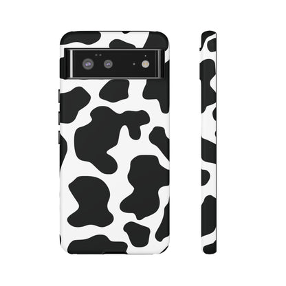 Black Cow Print Phone Case Cover for  iPhone, Samsung, Google Phones