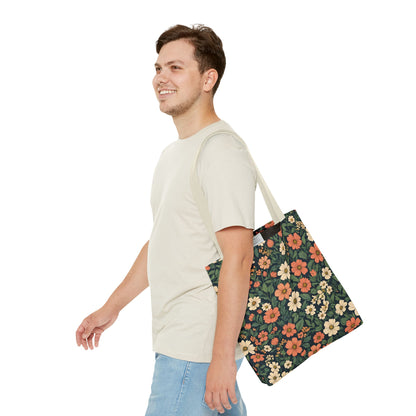 Tote Bag Floral Design Shopping Carry Travel Bag
