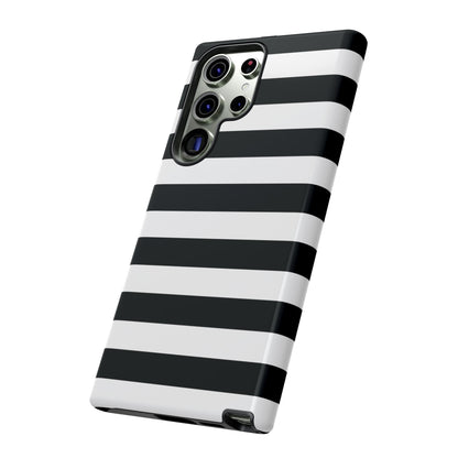 Black White Stripe  Phone Case for iPhone, Samsung S, Google Pixel Phones