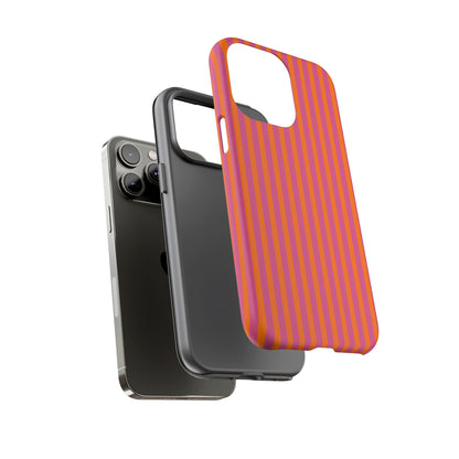 Orange Pink Striped Tough Phone Cases