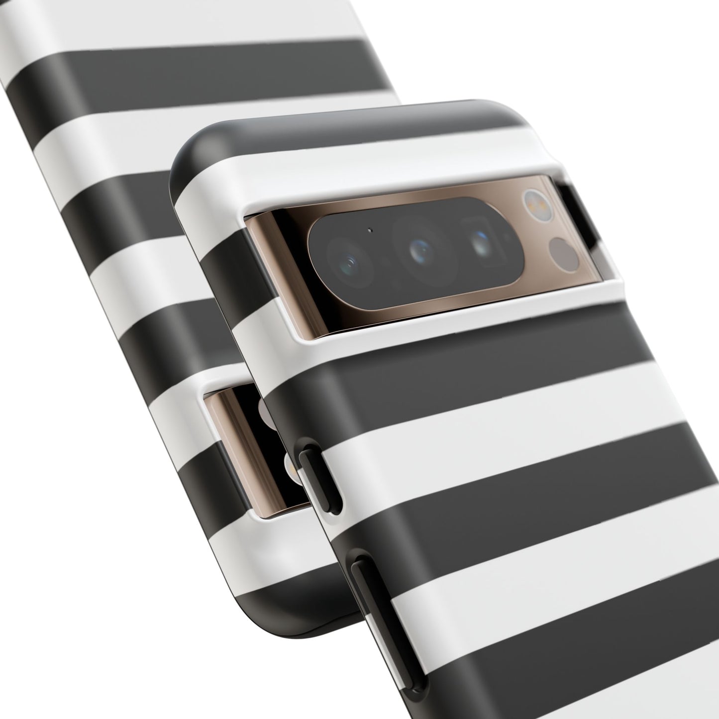 Black White Stripe  Phone Case for iPhone, Samsung S, Google Pixel Phones