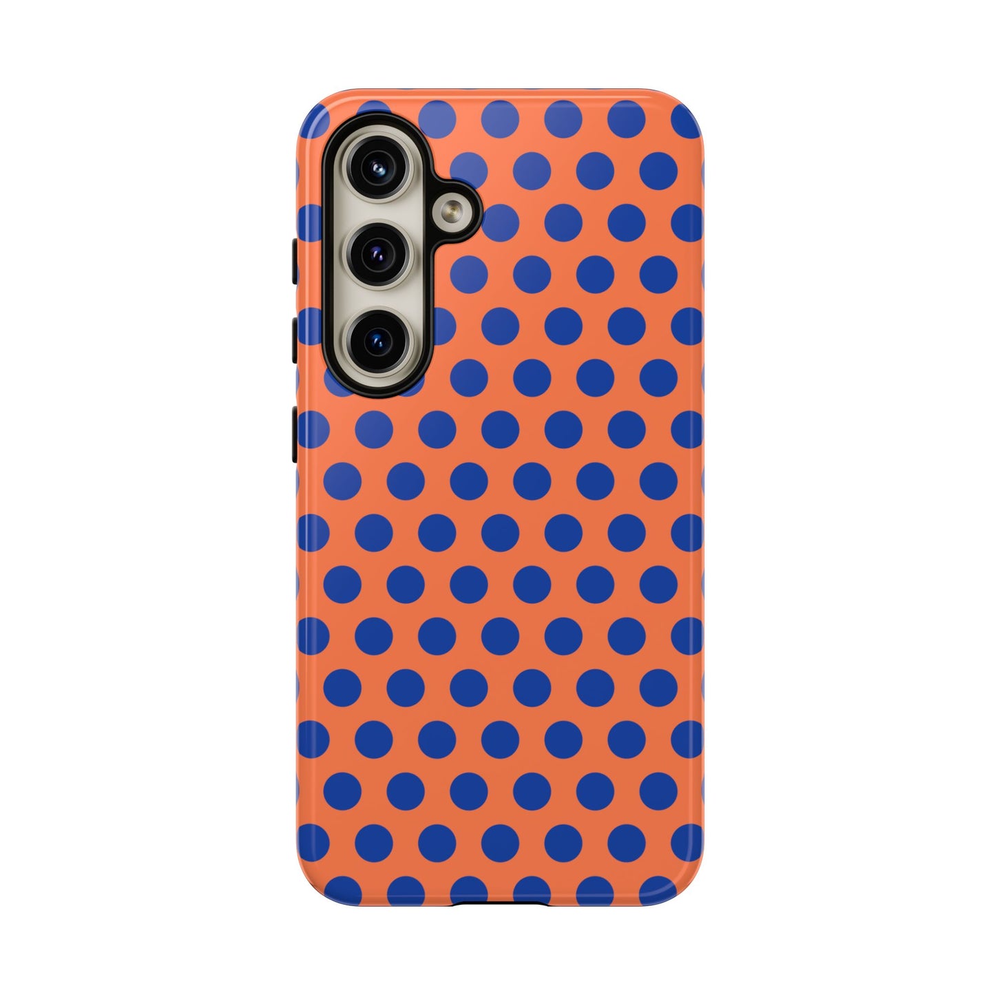 Orange Blue Polkadot Phone Case Cover