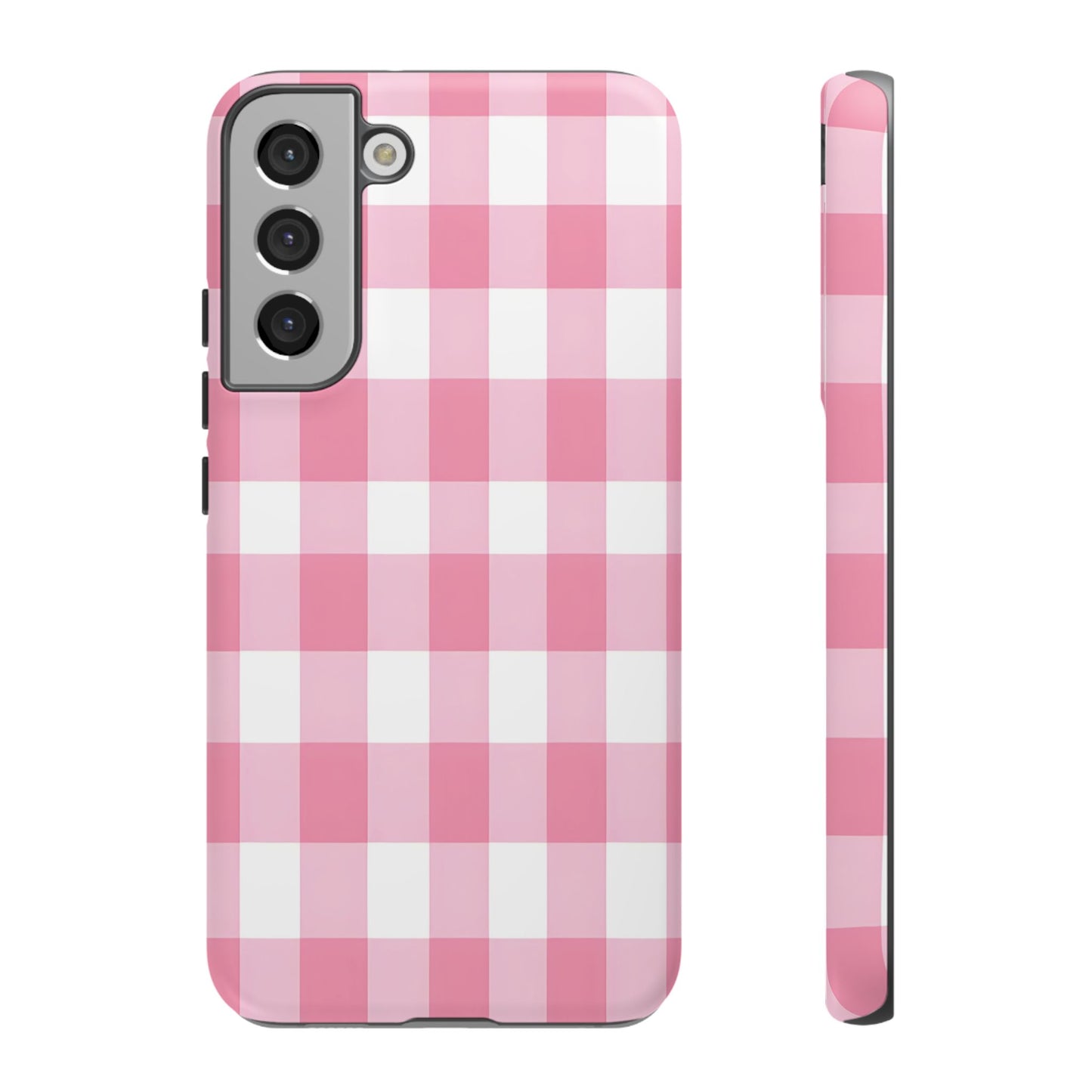 Pink Gingham Cute Phone Case Cover, for Fashion Lovers, Gift for Her, Stylish Tech Accessory, Perfect for Birthdays & Holidays