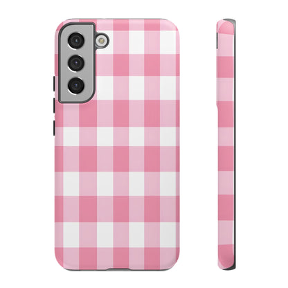 Pink Gingham Cute Phone Case Cover, for Fashion Lovers, Gift for Her, Stylish Tech Accessory, Perfect for Birthdays & Holidays