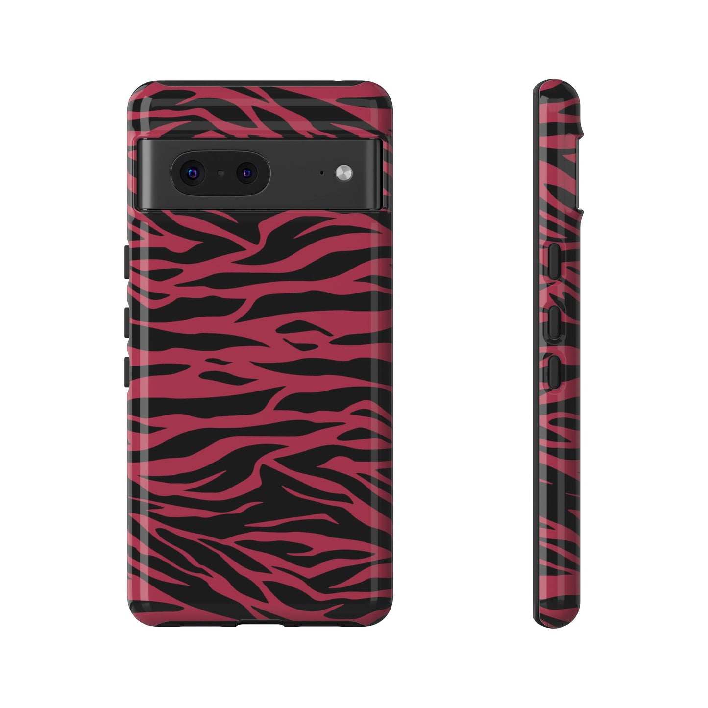 Magenta Wild Tiger Pattern Print Phone Case