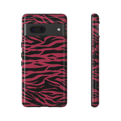 Magenta Wild Tiger Pattern Print Phone Case