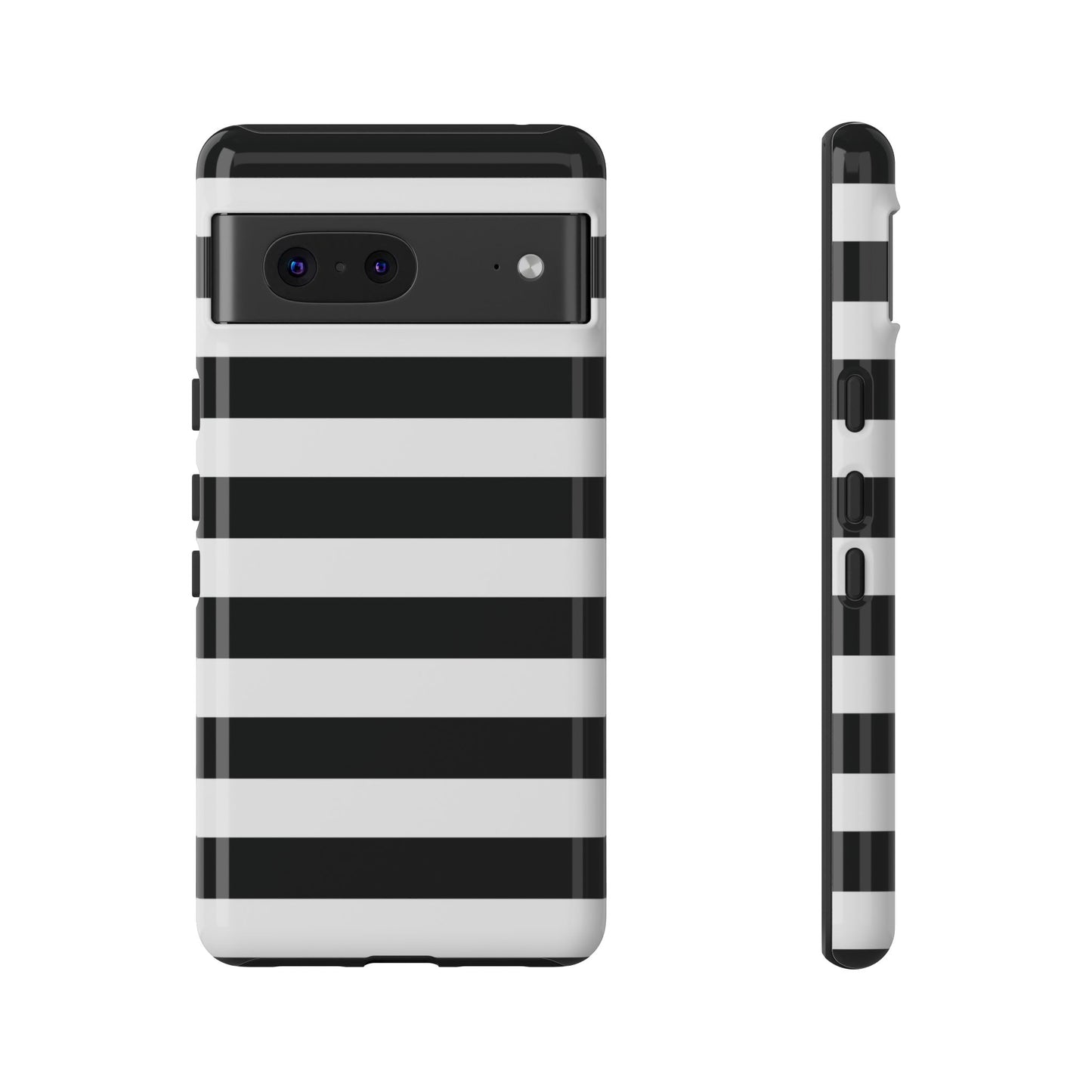 Black White Stripe  Phone Case for iPhone, Samsung S, Google Pixel Phones