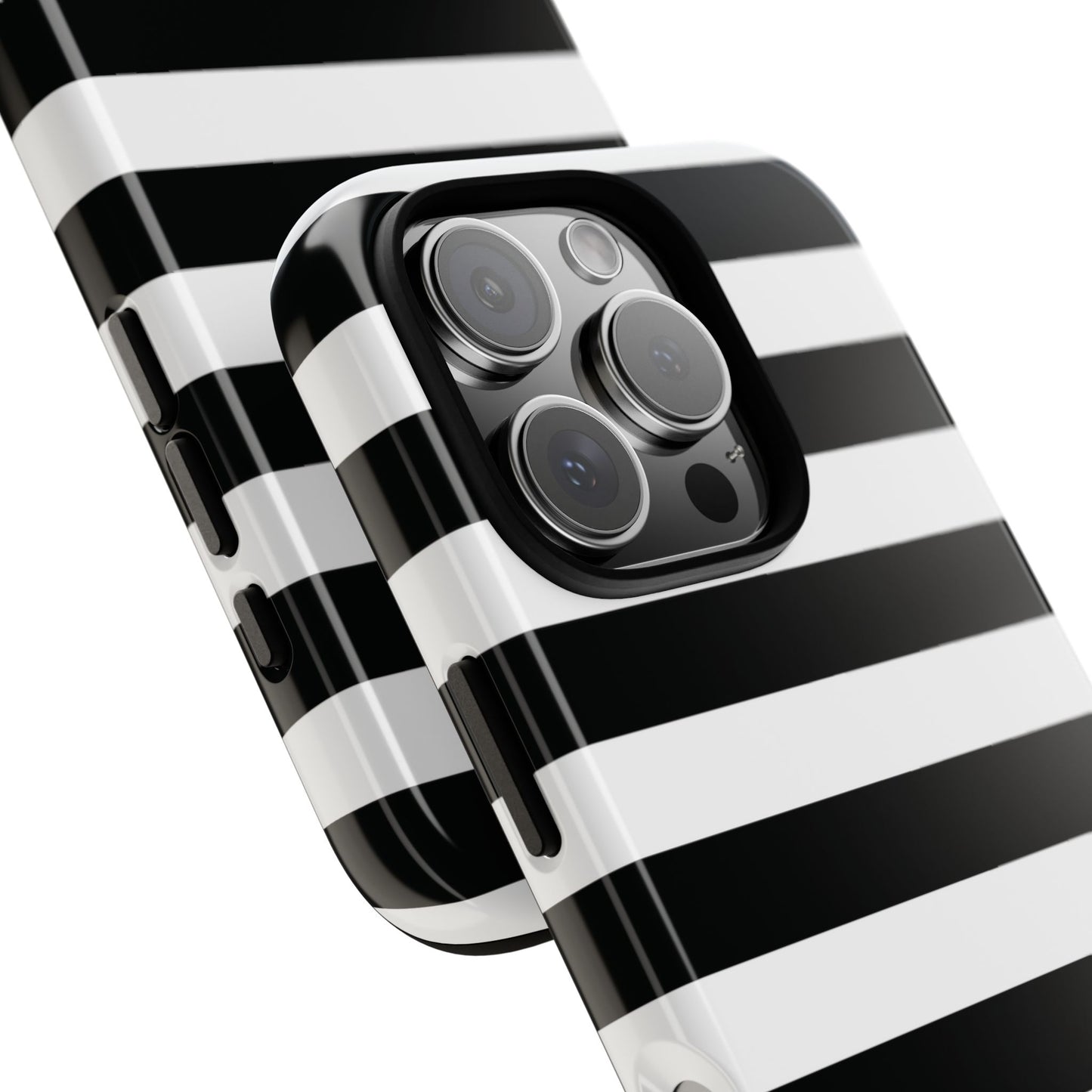 Black White Stripe  Phone Case for iPhone, Samsung S, Google Pixel Phones