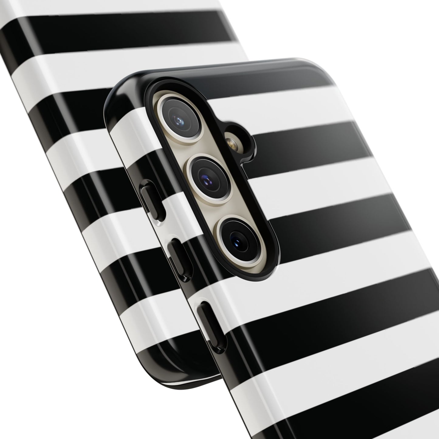 Black White Stripe  Phone Case for iPhone, Samsung S, Google Pixel Phones