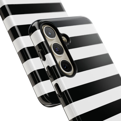 Black White Stripe  Phone Case for iPhone, Samsung S, Google Pixel Phones