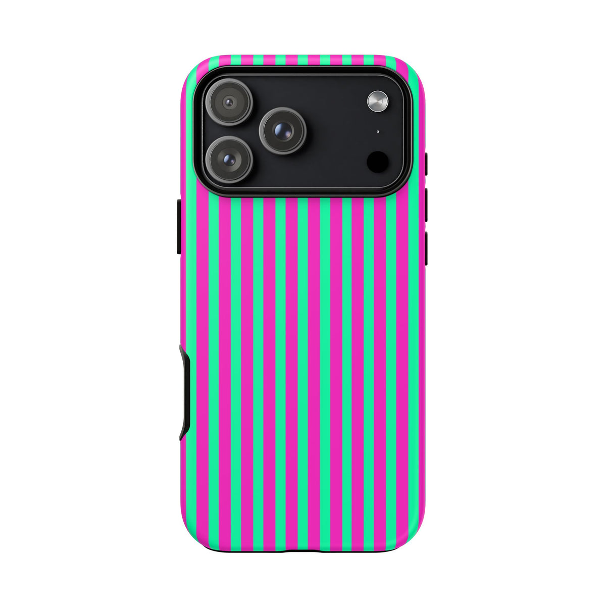 Green Pink Striped Phone Case Cover